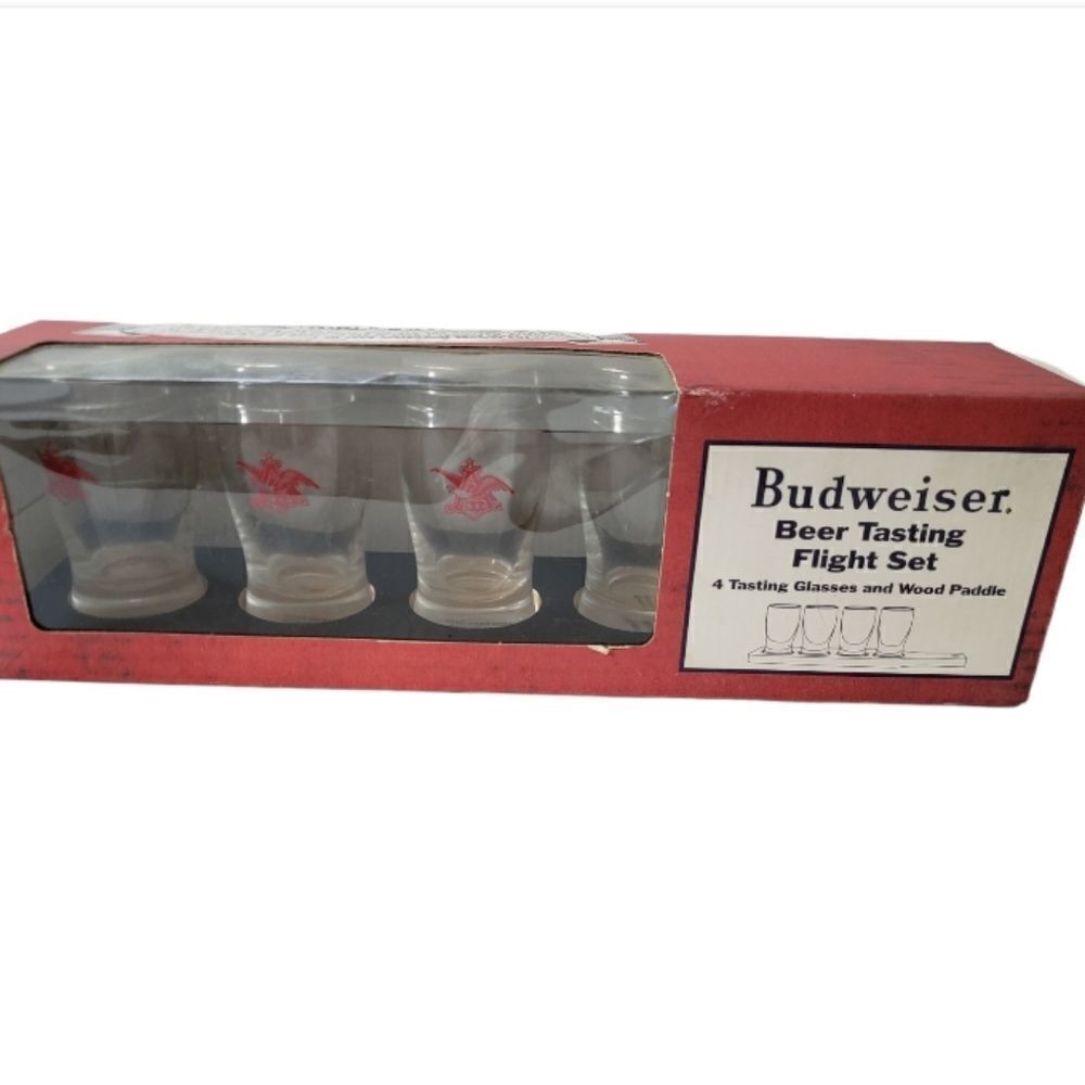 Budweiser Beer Tasting Flight Set Glassware